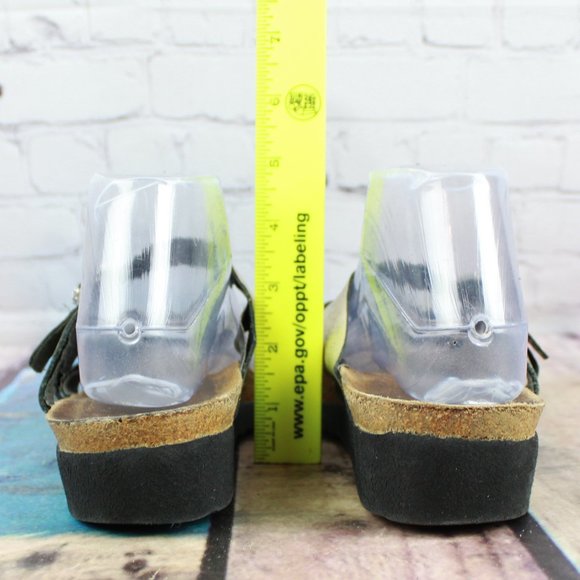 Naot Silver Leather Two Adjustable Strap Open Toe Slide Sandals Size 11 - Picture 6 of 9